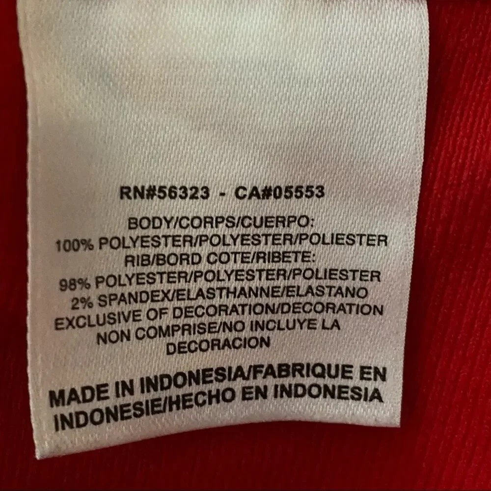 Nike Full Zip Up Track Athletic Jacket with Pockets Red White Youth Kids Medium - Picture 7 of 8